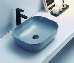 Раковина для ванной CeramaLux NC 78104MHL-4 50,5х14х40,5 накладная, прямоугольная, керамическая/фарфоровая, цвет голубой, без отверстия под смеситель, без слива-перелива