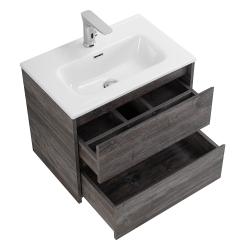 Тумба под раковину BelBagno Kraft 39, 50х39х53 см, подвесная, 2 выкатных ящика, ЛДСП, цвет: сосна пасадена, шкафчик навесной, механизм доводчика, прямоугольная