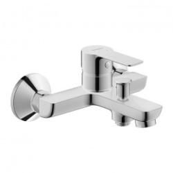 Смеситель для ванны Duravit A.1, однорычажный, настенный, наружнего/внешнего монтажа, неповоротный, латунный, длина излива 16 см, керамический, цвет хром, без душевого шланга/лейки