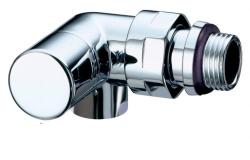 Вентиль FAR Top 1/2"вн. запорный трехосевой, левосторонний, уплотнение EPDM, серебро