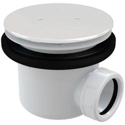 Сифон для поддона Ravak Professional, диаметр 90 мм, гидрозатвор, универсальный, горизонтальный выпуск, цвет крышки- белый вельвет