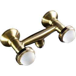 Смеситель для душа Boheme Satine, двухвентильный, настенный, керамический, без излива, без душевого комплекта, латунь, цвет бронза