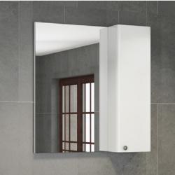 Зеркальный шкаф Comforty Амстердам 75, 75х80х17 см, подвесной, цвет белый, зеркало, с 1 распашной дверцей/полки, механизм плавного закрывания, прямоугольный