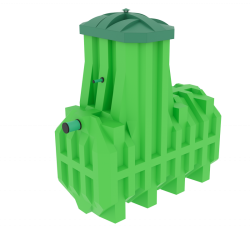 Септик Ergobox 6 (Эргобокс) станция биологической очистки,для частного дома, дачи (6 чел)