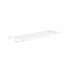 Полка Hansgrohe AddStoris, с полотенцедержателем, размер 64,8х24,8 см, настенная, цвет матовый белый, латунная, прямоугольная, подвесная, для душа/ванной