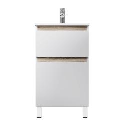 Тумба под раковину Am.Pm X-Joy 475х830х445 см напольная, 2 выдвижных ящика, цвет сочетание дерева и белого глянца, материал МДФ / ЛДСП прямоугольная, в ванную комнату