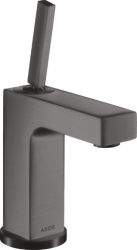 Смеситель для раковины/умывальника Axor Citterio 110, однорычажный, с тонкой рукояткой, фиксированный излив, длина излива 10,4 см, керамический, латунь, цвет шлифованный черный хром, со сливным гарнитуром