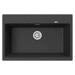 Мойка TopZero серия TopGran, 510х780 см, врезная, из гранита, прямоугольная, цвет Galaxy, отверстие под смеситель, слив-перелив, для кухни