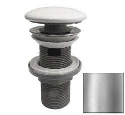 Донный клапан ISVEA, с переливом, клик-клак/clik-clack, цвет: хром, латунь, круглый, для раковины/умывальника, для биде, универсальный