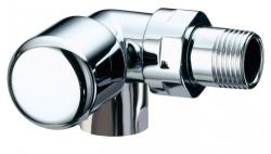 Вентиль FAR Top 1/2"вн. термостатический трехосевой левосторонний, уплотнение EPDM, цвет серебро