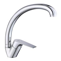 Смеситель для кухни/мойки VIEIR, однорычажный, поворотный, керамический, длина излива 195 мм, латунь, цвет хром Смеситель для кухни/мойки VIEIR, однорычажный, поворотный, керамический, длина излива 195 мм, латунь, цвет хром