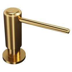 Дозатор для жидкого мыла TopZero, цвет золото, встраиваемый, для кухонных моек, нержавеющая сталь, емкость дозатора объемом 300 мл, устанавливается на мойку