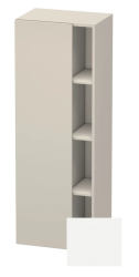 Пенал Duravit DuraStyle, 50x36x140 см, подвесной, (левый), с дверцей, с закрытыми/открытыми полками, цвет: серо-коричневый/белый матовый, в ванную комнату