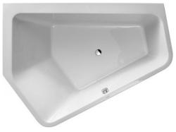Ванна Duravit Paiova 5 190х140 см пристенная, акриловая, цвет: белый, с фронтальной панелью, рамой (без гидромассажа, сифона), асимметричная/угловая, с двумя разными наклонами для спины, левосторонняя