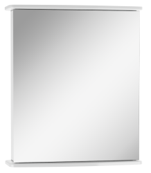Зеркальный шкаф Домино Милана Айсберг 60, 600х147х700 мм, без подсветки, подвесной, цвет белый, зеркало, 1 распашная дверца, прямоугольный