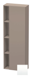 Пенал Duravit DuraStyle, 50x24x140 см, подвесной, (правый), с дверцей, с закрытыми/открытыми полками, цвет: базальт/белый матовый, в ванную комнату