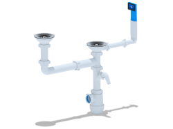 Сифон ANI-grot 3 1/2*40 двойной разноуровневый A7700