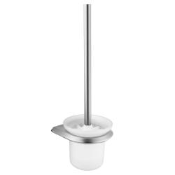 Ершик для унитаза ABBER Nord настенный, материал: нержавеющая сталь/стекло/пластик, для туалета/унитаза, ванную комнату/туалет, цвет матовое стекло/сатин AA1532SP