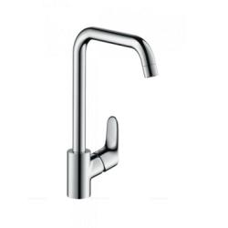 Смеситель для кухни/мойки Hansgrohe Focus M41, 260 Eco 1jet, однорычажный, керамический, с поворотным Г-образным изливом, длина 20,4 см, латунь, цвет хром, кухонный, хромированный