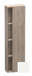 Пенал Duravit DuraStyle, 50x24x180 см, подвесной, (правый), с дверцей, с закрытыми/открытыми полками, цвет: сосна серебристая/белый матовый, в ванную комнату