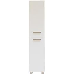 Пенал Velvex Orlando 400, 400х298х1895 мм напольный, 2 распашные дверцы, цвет белый матовый, в ванную комнату, влагостойкий, универсальный