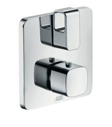 Смеситель для душа Axor Urquiola с запорным вентилем, термостатический, скрытого монтажа, настенный, без излива/шланга/лейки, квадратный, латунный, цвет хром, с термостатом, встроенный/встраиваемый/термостатный