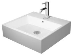 Раковина DURAVIT Vero Air WonderGliss 50х47х16,5 см, накладная, прямоугольная, санфарфор, цвет белый, без отверстия под смеситель, антигрязевое покрытие, без перелива