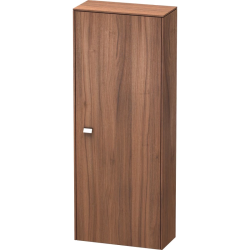 Пенал Duravit Brioso R, 52x24x133 см, подвесной, (правый), с дверцей, с полкой, со стеклянными полками, цвет: орех матовый/хром, в ванную комнату