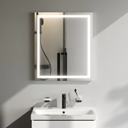 Зеркало Am.Pm Gem 60х70 см с LED/ЛЕД-подсветкой, прямоугольное, ИК-сенсор, для ванны, навесное/подвесное/настенное