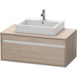 Тумба под раковину для консоли/столешницы Duravit Ketho 120х55х42,6 см, подвесная, ДСП, цвет: сосна серебристая, 1 выдвижной ящик, для встраиваемой снизу раковины, прямоугольная