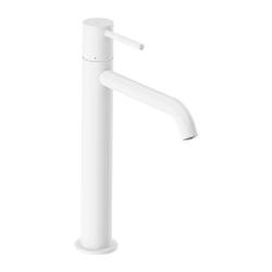 Смеситель для раковины/умывальника Ravak Espirit, однорычажный, неповоротный, керамический, высокий, длина излива 173 мм, латунь, цвет белый вельвет, без донного клапана