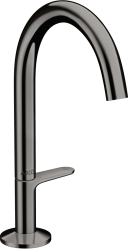 Смеситель для раковины/умывальника Axor One Select 170, однорычажный, фиксированный излив, длина излива 14 см, керамический, латунь, цвет полированный черный хром, со сливным клапаном Push-Open