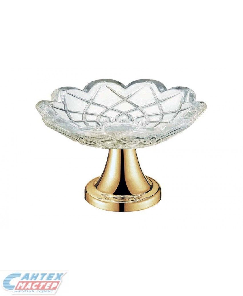 Мыльница Boheme Royal Crystal настольная золото 10202