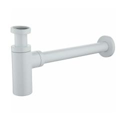 Сифон для раковины Raglo R600.20.08, бутылочный, без выпуска, 1 1/4" горизонтальный/боковой выпуск (в стену), латунь, цвет белый, для раковины/умывальника 