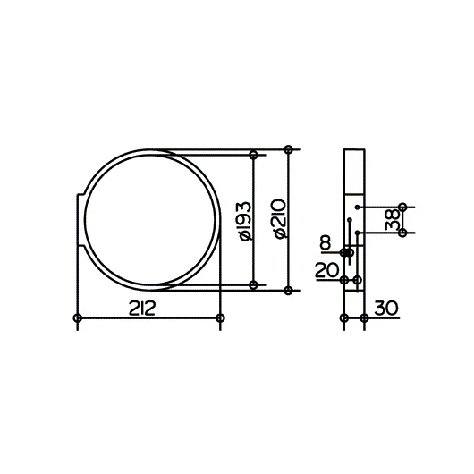 Полотенцедержатель Keuco Edition 300, одинарный, кольцо, 200 мм настенный, материал: латунь, для полотенец в ванную/туалет/душевую кабину, цвет хром