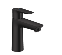 Смеситель для раковины Hansgrohe Talis E 110 CoolStart однорычажный, фиксированный, излив короткий, длина 11,2 см, керамический, латунь, цвет матовый черный, без донного клапана