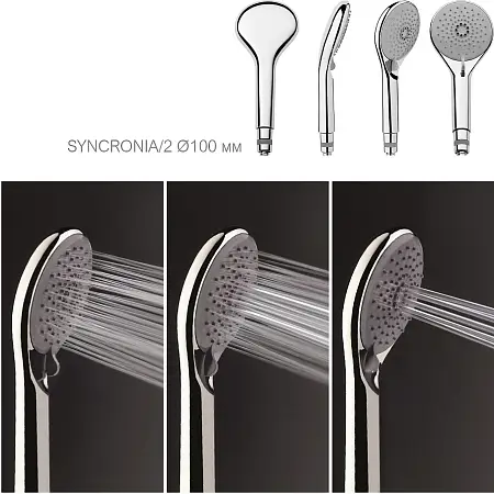 Душевой гарнитур Bossini ELIOS с термостатическим смесителем для душа, верхний душ из ABS 250 мм, ручной душ с 3 режимами, цвет хром, материал латунь/пластик, настенный, для ванной, для душа/ванной