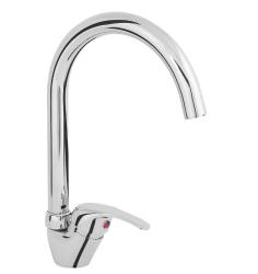 Смеситель для кухни/мойки Ukinox UM2304 CR , однорычажный, поворотный, керамический, длина излива 190 мм, латунь, цвет хром