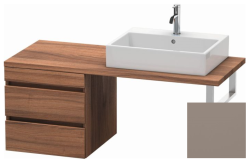 Тумба/шкафчик для консоли/столешницы Duravit DuraStyle под раковину 50х54,8х51,2 см, подвесная, ДСП, цвет: орех/базальт, 2 выдвижных ящика, прямоугольная