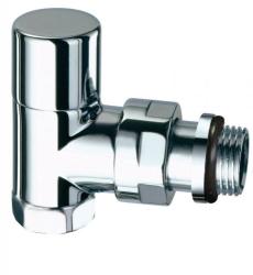 Вентиль FAR Top 1/2"вн. запорный, угловой, уплотнение EPDM, цвет серебро