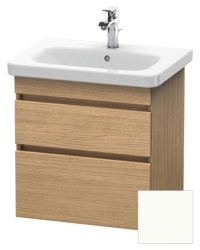 Тумба/шкафчик для консоли/столешницы Duravit DuraStyle под раковину 80х47,8х51,2 см, подвесная, ДСП, цвет: дуб европейский/белый матовый, 2 выдвижных ящика, прямоугольная