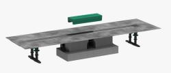 Трап Hansgrohe uBox universal 90, для душа, для стандартной установки, на пол, 90х11,3 см, с гидрозатвором, горизонтальный выпуск, нержавеющая сталь/пластик, прямоугольный, для внешних частей RainDrain Rock и RainDrain Match