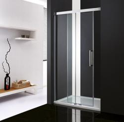 Душевая дверь Cezares Premier-Soft 150х200 см прозрачное стекло/профиль хром, в нишу, универсальная установка, прозрачное закаленное стекло, раздвижная