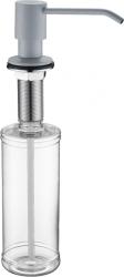 Встраиваемый дозатор Paulmark Rein для жидкого мыла/моющего средства, латунь/пластик, цвет белый, емкость дозатора прозрачная, объем - 300 мл, для кухонных моек