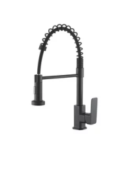 Смеситель для кухни/мойки Accoona, однорычажный, поворотный/гибкий, керамический, длина излива 205 мм, латунь, цвет черный