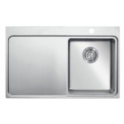 Мойка 510х780 см TopZero серия Micro, с левым крылом, врезная, из нержавеющей стали, полированная, прямоугольная, отверстие под смеситель, слив-перелив, для кухни