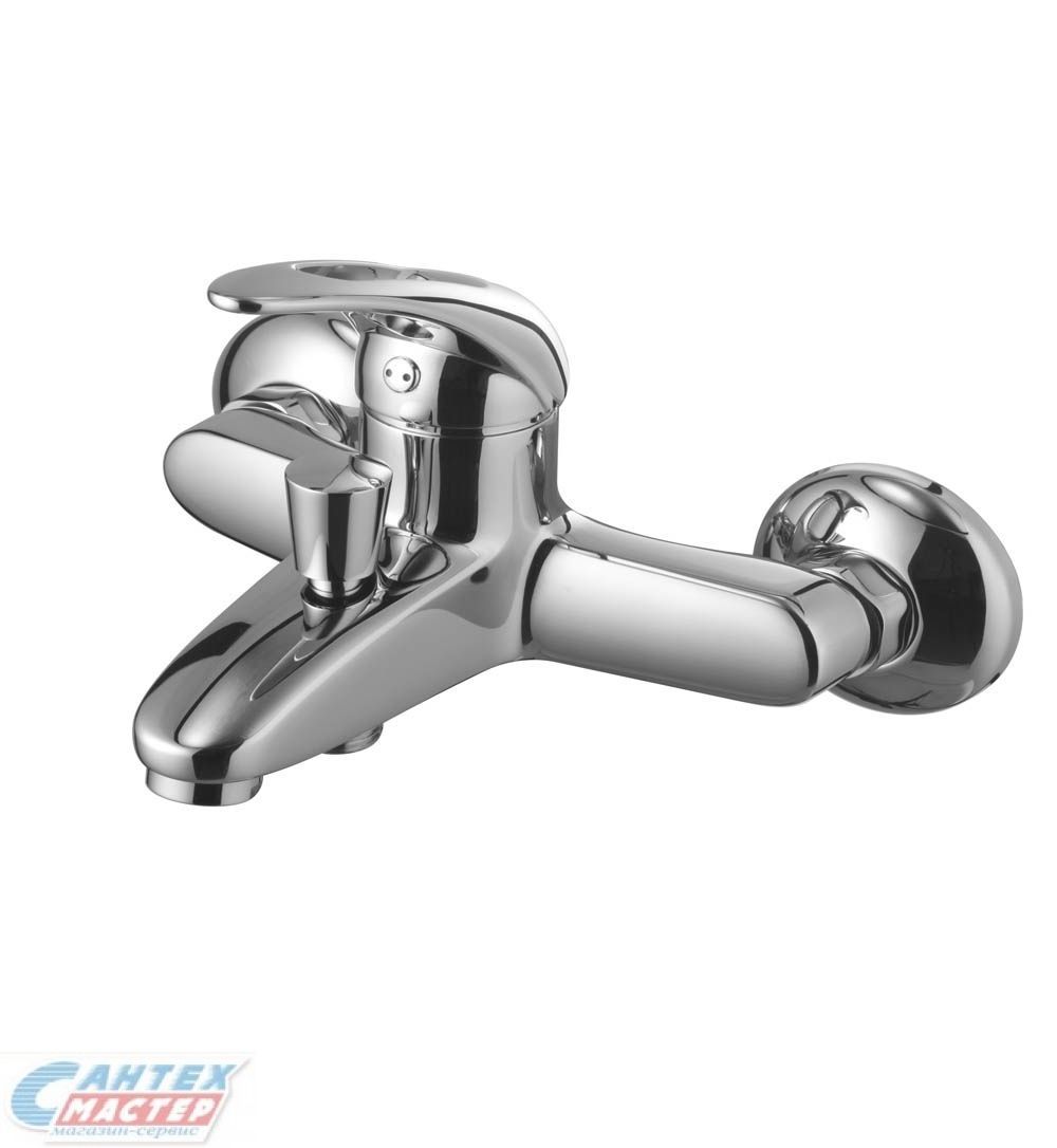 Смеситель для ванны/душа Zenta Веро однорычажный, керамический, настенный, излив фиксированный 144 мм, с гибким шлангом, душем/лейкой, латунь, цвет хром, короткий, универсальный, горизонтальный, рычажный, кран, комплект, сантехника, размер