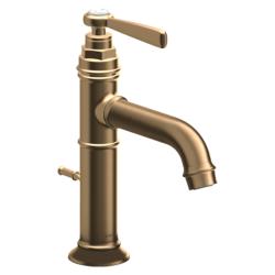 Смеситель для раковины Axor Montreux 100, однорычажный, с рычаговой рукояткой, фиксированный излив, длина излива 14,2 см, керамический, латунь, цвет шлифованная бронза, со сливным гарнитуром