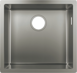 Мойка кухонная Hansgrohe 400, S71, S719-U400, 45х45х19 см, встраиваемая снизу/под столешницу, нержавеющая сталь, квадратная, цвет нержавеющая сталь, без отверстия под смеситель Мойка кухонная Hansgrohe 400, S71, S719-U400, 45х45х19 см, встраиваемая снизу/под столешницу, нержавеющая сталь, квадратная, цвет нержавеющая сталь, без отверстия под смеситель