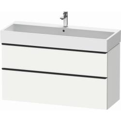 Тумба под раковину Duravit D-Neo, 118,4х44,2х62,5 см, подвесная, 2 выдвижных ящика, ДСП, цвет: белый матовый, шкафчик навесной, прямоугольная, правая/левая, в ванную комнату
